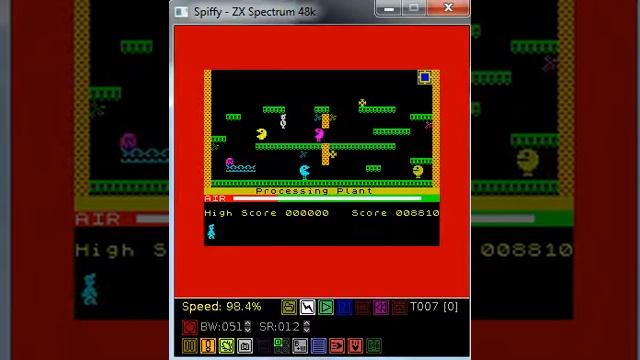 Manic Miner - ZX Spectrum - emulador Spiffy 0.6.0 - probado Windows 7 x64
