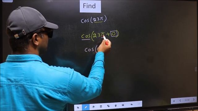 Find   trigonometry angle         cos(23π)    =   ?