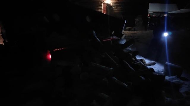 Привезли дрова на газели самосвале 3. Зимняя-Ночная доставка на дом.
