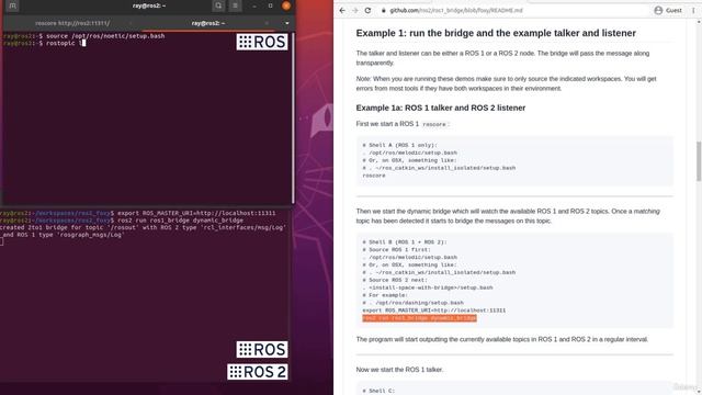 45 - ROS Bridge Communicating With ROS1