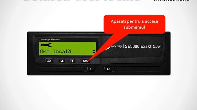 Setare ora locala corecta a tahografelor Stoneridge