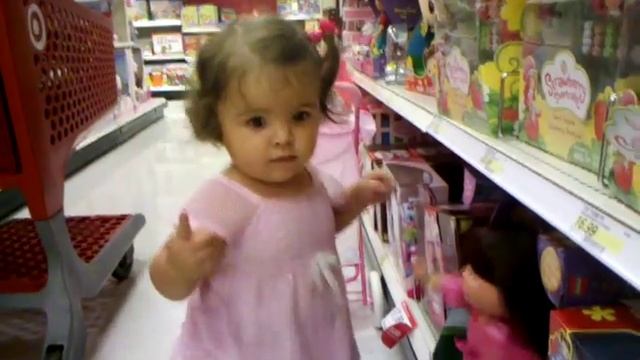 Mia with Dora doll