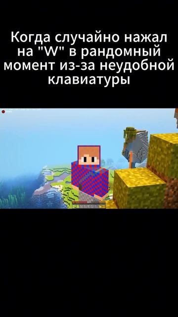 Когда случайно нажал на "W" в рандомный момент из-за неудобной клавиатуры #minecraft #майнкрафт