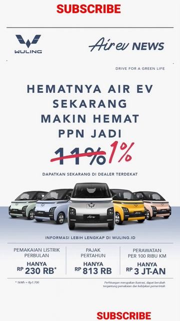 Mudik Jadi Murah! Diskon 10% Wuling Air EV | Ga Pakai Bensin :)