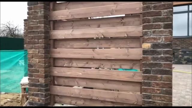 Устройство забора из планкена | Отделка колонн клинкером