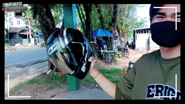 NJS ZX-1 SPECTER Hitam - Silver doff - Helm Ganteng ❗Setelah dipasang Visor Iridium Silver + Spoile