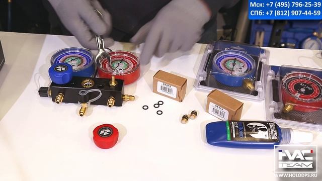Mastercool 93103-EB двухвентильная манометрическая станция с возможностью крепления на раму