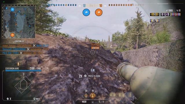 World of Tanks Battle_47 Map LAKEVILLE - FV4003 CENTURION MK. AVRE Heavy Tanks