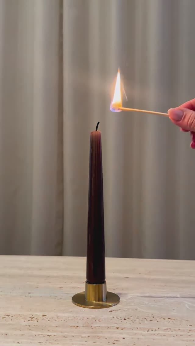 Подсвечник Candle Holder Medium Matt металл Gold PVD, Ester & Erik