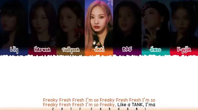 Nmixx - Tank lyrics (color coded lyrics) by Zaty farhani