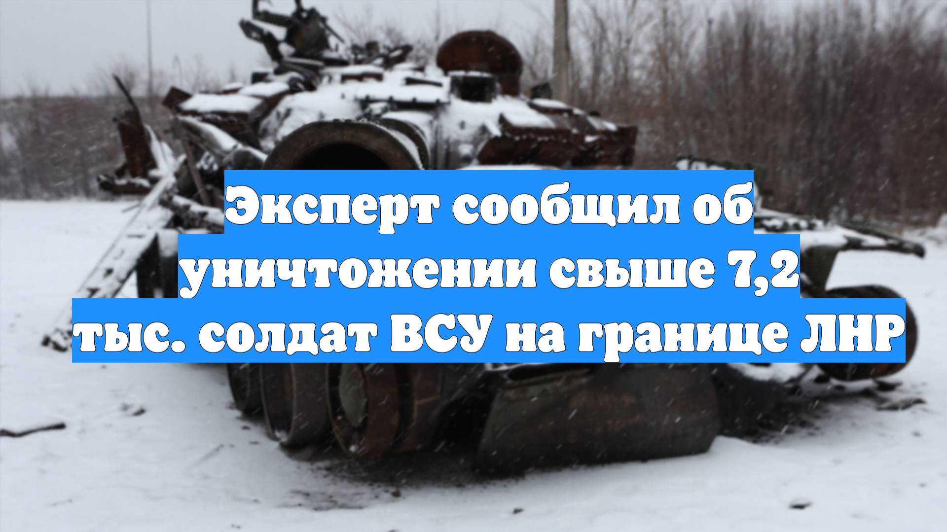 Эксперт сообщил об уничтожении свыше 7,2 тыс. солдат ВСУ на границе ЛНР