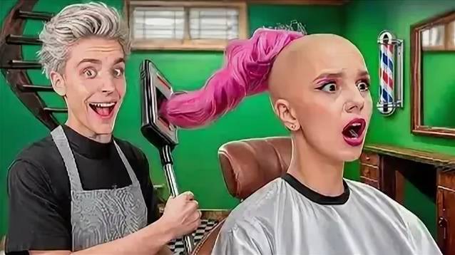 Сумасшедшие ПРИЧЕСКИ Челлендж ! ПАРИКМАХЕРСКАЯ А4