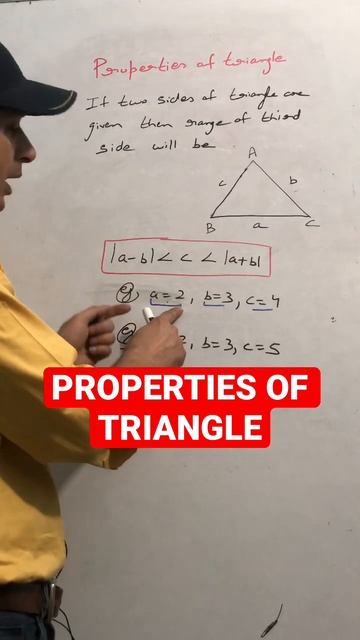 PROPERTIES OF TRIANGLE: #trendingshorts #class #sachin #shortsyoutube #trending #shortsvideo