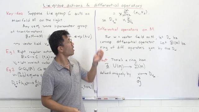 Lie group actions and differential operators