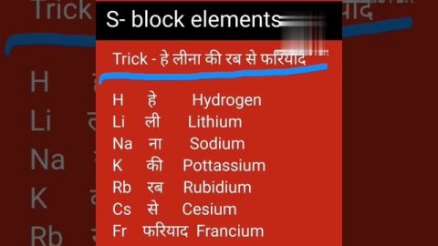 Trick S-block elements 1-A@smartclasseswithchem #sblockelements#youtubechannel#shorts