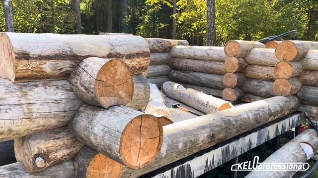 Производим сборку сруба из кело