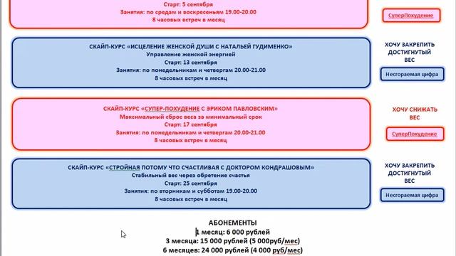Анонс курсов онлайн-клиники Доктор GoodWin. Сентябрь