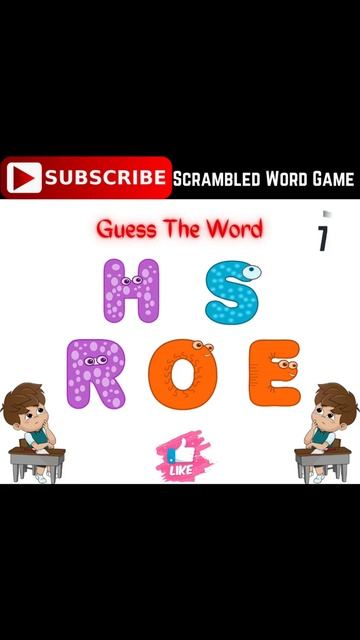 Scrambled Words In English | Scrambled Word Game 5 Letters #Shorts #Youtubeshorts #Trending