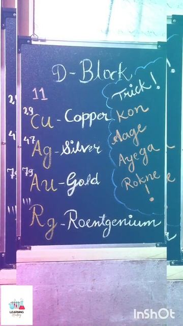 | Chemistry Trick 10 || D block elements  | #Shortvideos #Chemistry #Sciencelearner