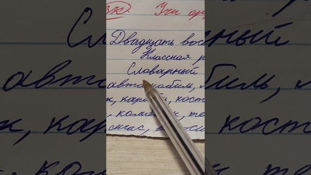 Проверяю словарный диктант по русскому.