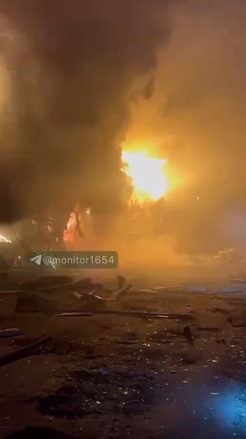 В Харькове 28.01.25 ночью "Герань" попала в производственное помещение одного из предприятий