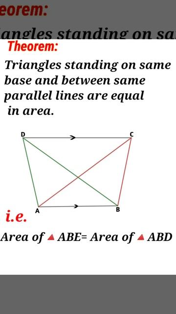 Theorem Of Triangle And Parallelogram|Maths|