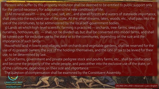 State Confiscation of Property - Decree "On Land": English