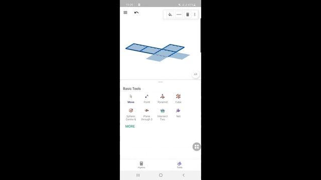 Augmented Reality (AR) Jaring-Jaring Kubus Menggunakan Aplikasi Geogebra 3D Calculator