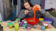 РАСХЛАМЛЕНИЕ СЛАЙМОВ 😱 ВЫКИДЫВАЮ И СМЕШИВАЮ СТАРЫЕ СЛАЙМЫ