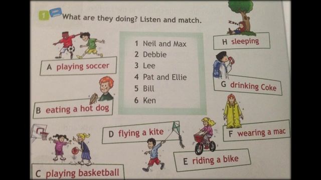 Spotlight 3 Module 7 ex. 1 p. 110 What are they doing