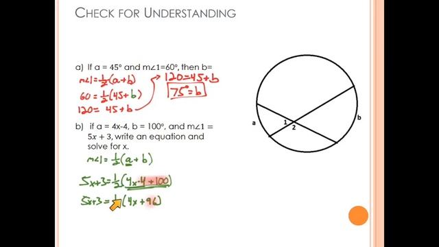 Angles formed by Chords, Tangents, and Secants