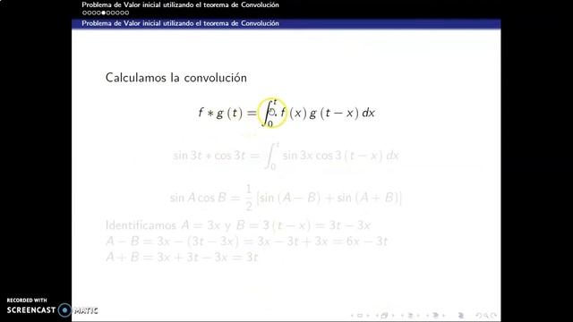 23. PVI Utilizando el teorema de convolución: Ejemplo 1
