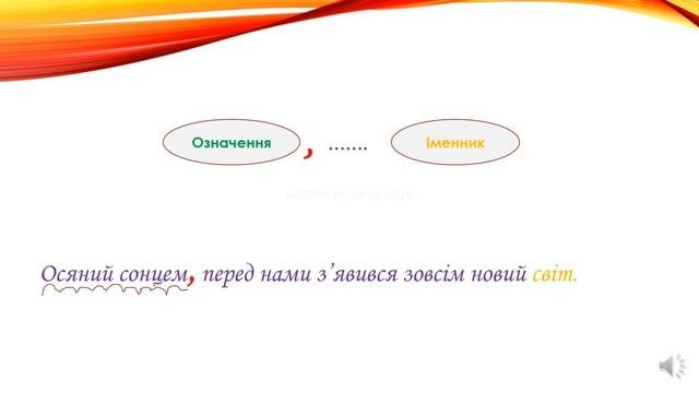 Відокремлені     означення. Пунктуація