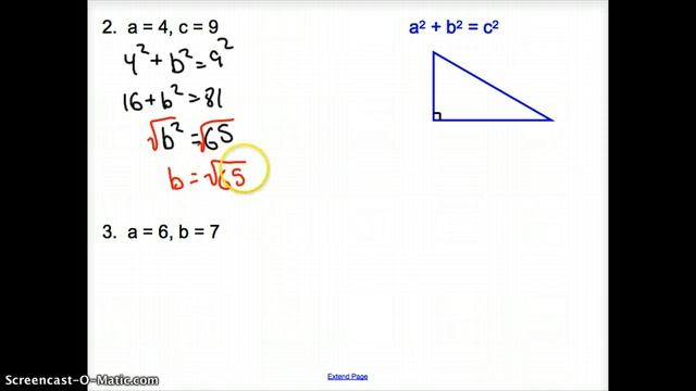 10.5 The Pythagorean Theorem