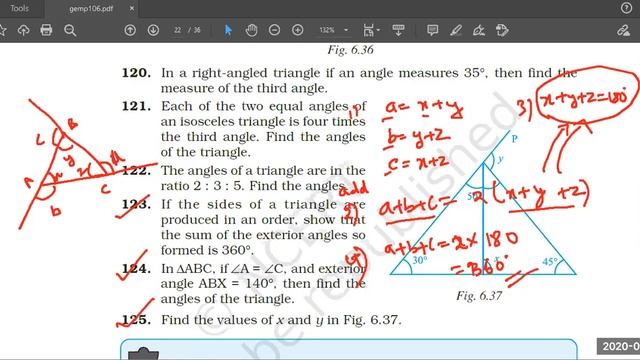 Triangle Exemplar doubt solving class 7th ( 7th sep )