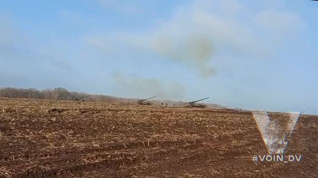 Российская артиллерия поддерживает наступление на Угледарском направлении, ноябрь 2022