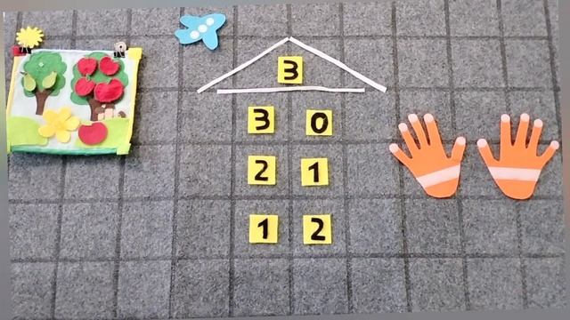 Математика из фетра. Что ребенок должен знать в первом классе в первом полугодии #фетр #1класс #сче