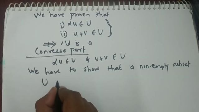 Linear algebra#theorem#subspace U of vector space V