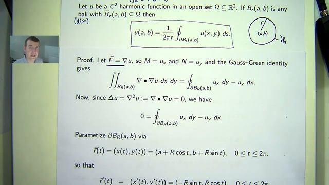 Harmonic functions: Mean value theorem