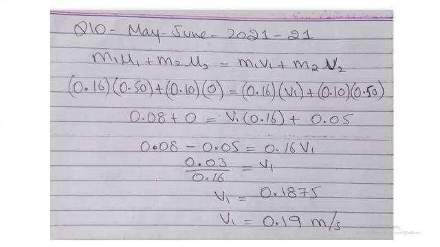 Momentum, Impulse, Resultant Force, MCQs, Cambridge O Level, Physics 5054,