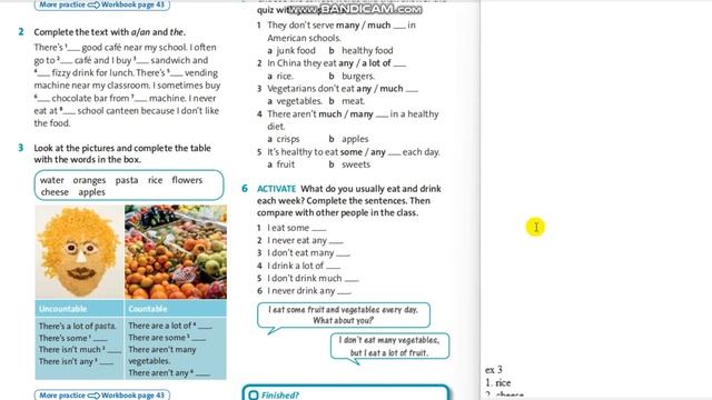 Ағылшын тілі 6 сынып 61 бет. English plus 6 p. 61 "Countable and uncountable nouns" #englishplus6