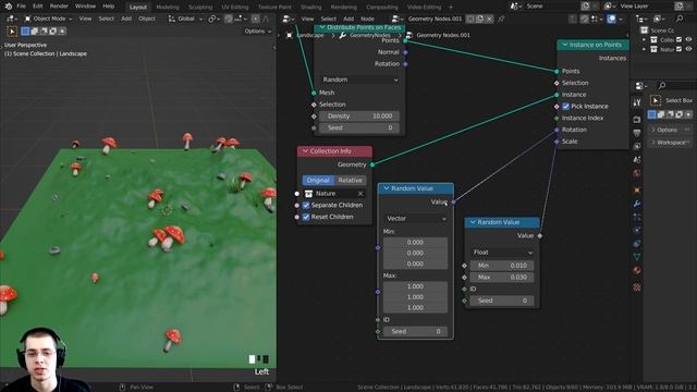 Distribute Objects using Weight Paint-Geometry Nodes (Blender Tutorial)