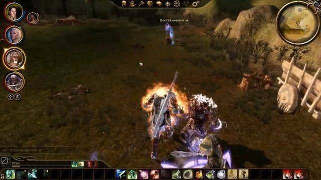 Dragon Age Origins ДАО 31б Сражение в деревне Редклифф По карте путешествие