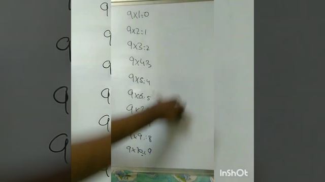 How to write 9 table easily  9 వ ఎక్కం ఎలా రాయాలో చూద్దాం