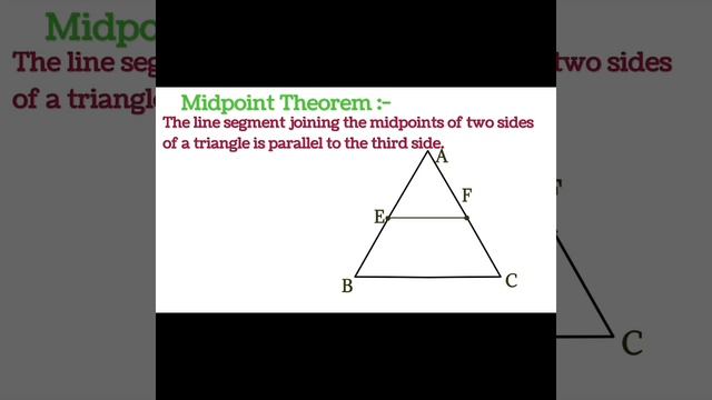 Midpoint theorem /theorems on parallelogram properties/ #maths #short #youtube shorts viral video