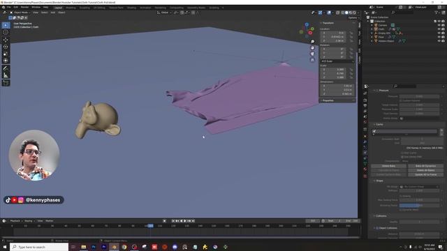 Blender 3D: Cloth-Pull Reveal Object!