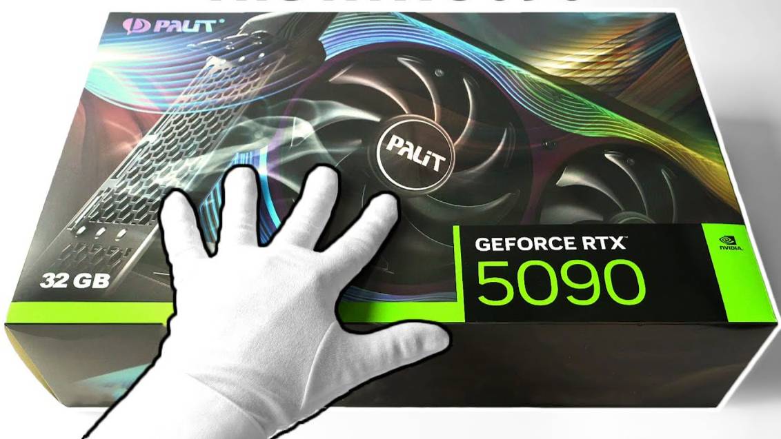 NVIDIA RTX 5090 распаковка Gaming тест