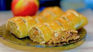 ШТРУДЕЛЬ с яблоками_ простой рецепт. Яблочный штрудель рецепт.