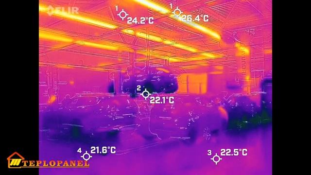 Замер температуры тепловизором в ремонтном цехе, Автоцентр Hyundai