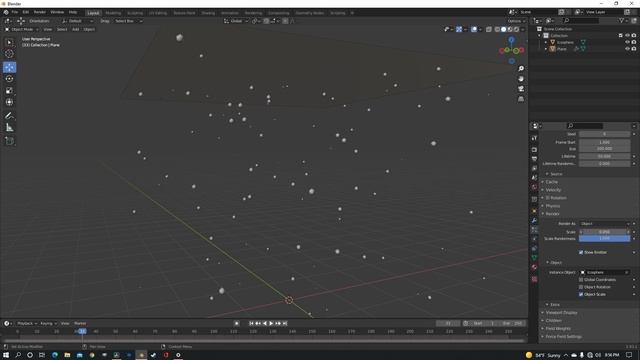 Make it rain in TWO minutes (Blender Tutorial)